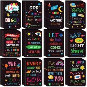 Faccito Bible Verse Notebook Mini Notepads for Kids (Bright, 48 Pcs) - Picture 1 of 7