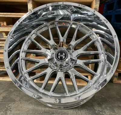 4 NEW 26x14 Hardcore HC19 Wheels Chrome 6x5.5 6x139.7 Chevy GMC - Image 1 of 4