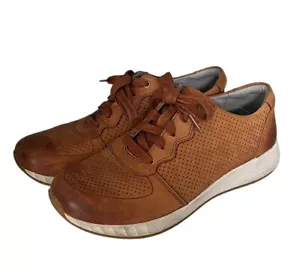 DANSKO Womens CHRISTINA Perforated Sneakers Shoes Saddle Brown Size 37 / US 6.5 - Picture 1 of 7