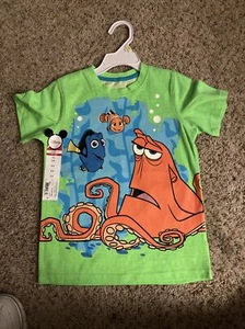 Disney/Okie Dokie-Boys-Size 4T-Shirt-Mint Green With Fish-Cotton & Polyester-NWT - Picture 1 of 12