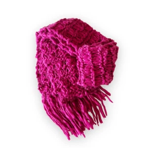 Fair Weather Chunky Knit Hot Pink Rectangle Scarf Barbiecore Valentine’s Day - Picture 1 of 7