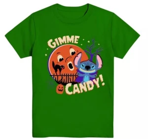 NWOT Disney Kids Graphic S T-Shirt STITCH “Gimme Candy” Halloween Small - Picture 1 of 2