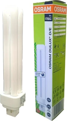OSRAM DULUX D/E 26W/21-840 4 PIN LAMPADINA FLUORESCENTE LUCE BIANCA 4000K G24Q-3