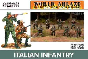 Wargames Atlantic Italian Infantry 32x Miniatures WW2 1939-1945 FREE POST - Picture 1 of 10