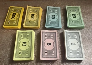Vtg. Monopoly Game 1985 Deluxe Anniversary Edition Replacement MONEY Bills Bank - Picture 1 of 1