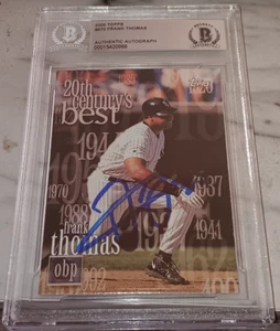 FRANK THOMAS CHICAGO WHITE SOX SIGNED AUTOGRAPHED 2000 TOPPS CARD BAS SLABBED - Picture 1 of 3