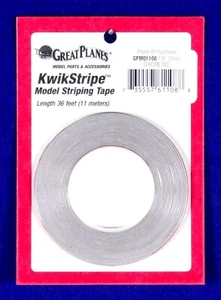 GREAT PLANES 1/8" CHROME RED KWIKSTRIPE MODEL STRIPING TAPE ( PART # GPMQ1108 ) - Picture 1 of 2