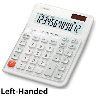CASIO Calculator DE-12D-WE-N Ergonomic Step Key Just Type 12 digits left-handed - Image 1 of 4