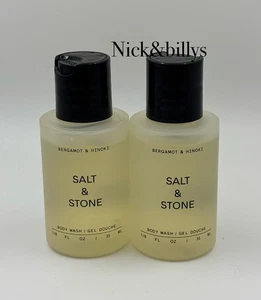 NEU 2X Salt & Stone Unisex Bergamotte & Hinoki Duschgel Reise Minis 30ml/1oz pro Stück - Bild 1 von 4