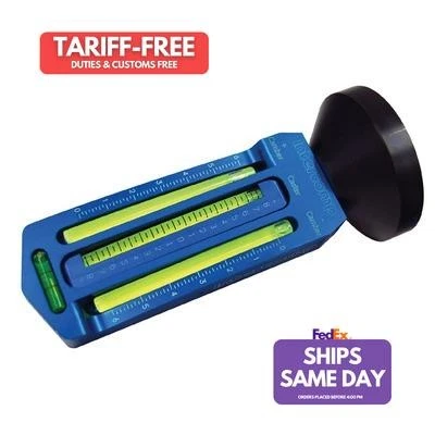 Rueda de burbujas de aluminio azul Intercomp 102010, pieza de rendimiento Camber Gau Ge Foto 1 de 4