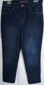 Jeans donna Gloria Vanderbilt "Amanda" taglia 8 blu lavaggio scuro elasticizzato vita alta - Foto 1 di 5