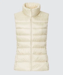Uniqlo Damen Ultraleichte Daunen Weste Creme XS Winter Outdoor Freizeit Arbeit - Bild 1 von 15