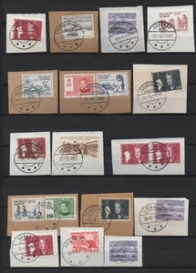 GREENLAND # 6-1445 # 16 CUTS WITH CANCELS FROM DIFFERENT POSTOFFICES # - Picture 1 of 1