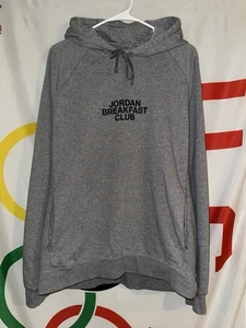 Jordan Breakfast Club Hoodie Mens Large Gray Sweatshirt Nike Basketball Air - Picture 1 of 9