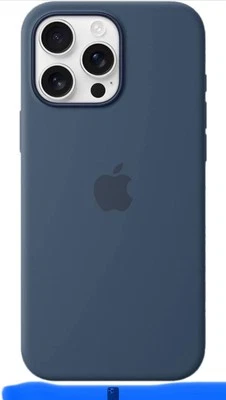 Apple Silicone Case for MagSafe for Apple iPhone 16 Pro Max - Denim - Image 1 of 4