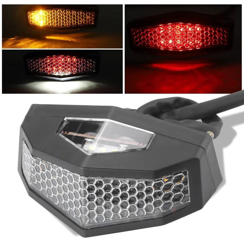 Universal Motorcycle LED Rear Tail Light Brake taillight Stop Light Running Lamp - Image 1 of 4