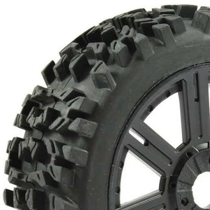 Fastrax 1:8 Maze Block Mounted On 8-Spoke Black (Pr) - Picture 1 of 4