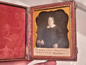 Wonderful ID'd sixth plate daguerreotype of woman from New York State sealed - Picture 1 of 5