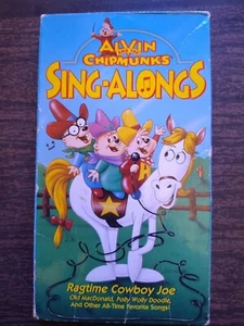 Alvin and the Chipmunks Sing Along VHS Video Tape Ragtime Cowboy Joe Bagdasarian - Picture 1 of 3