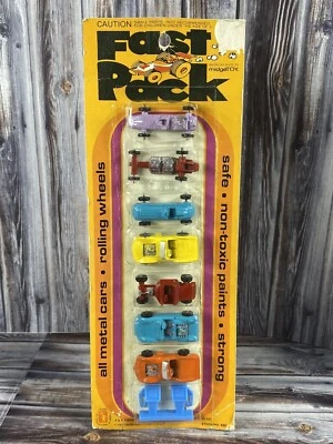 Vintage 1975 MidgeToy Fast Pack of 8 Die-Cast Cars - Lot B - New - Image 1 of 4