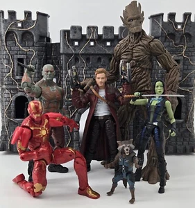 Marvel Legends Guardians of th Galaxy Iron Man Starlord Gamora Drax Groot Rocket - Picture 1 of 13