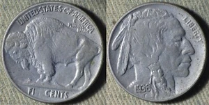 Error : 1936 Buffalo Nickel Struck Thru Grease IREC1419 - Picture 1 of 1