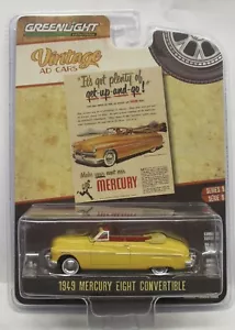 GREENLIGHT AUTO PUBBLICITARIE D'EPOCA SERIE 9 1949 MERCURY OTTO CONVERTIBILI - Foto 1 di 1