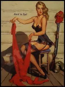 Letrero de metal pinup difícil de adaptar 9" x 12" - Imagen 1 de 1