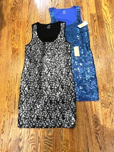 Neu mit Etikett (2) Michael Kors Kleider Baumwolle Strick/Pailletten Tank/T-Shirt Gr. M - Bild 1 von 4