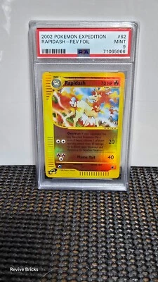 Rapidash 62/165 Reverse Holo 2002 Pokemon Expedition E-Reader PSA Mint 9 Great - Image 1 of 2