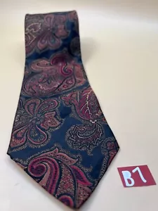 Corbata de seda italiana Dion Signature hecha en Canadá paisley 56" x 4" - Imagen 1 de 3