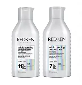 Redken Acidic Bonding Concentrate Shampoo, Conditioner Intense Hair Repair 300ML - Picture 1 of 9