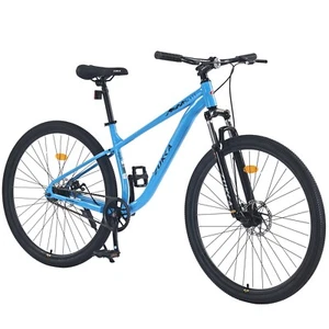 Front Suspension Mountain Bike 29 Inch, Mountain Bike for Mens Womens Blue - Picture 1 of 6