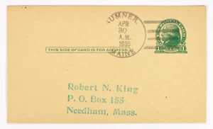 Sumner, ME. 30 de abril de 1935 CDS en DPO (1811-1935) Last Day GPC a Needham, MA. - Imagen 1 de 2