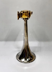 Reliquia de Historia Náutica Aluminio y Latón Señal de Barco Largo Rústico Antiguo Cuerno de Aire - Imagen 1 de 11
