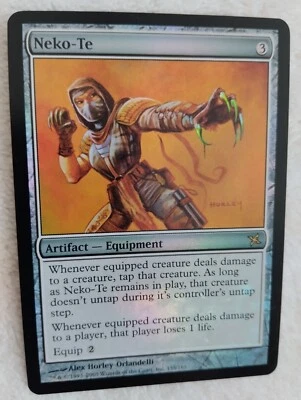 MTG NEKO-TE FOIL ENG EXC Betrayers of Kamigawa 2005 Rare Artifact-Equipment WOTC - Image 1 of 4