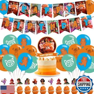 Red Panda Party Decorations,Red Panda Birthday Party Supplies Includes Banner - Picture 1 of 5