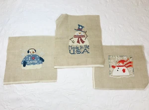 Bent Creek Completed Cross Stitch Kits Snowman - Set of 3 - Ready to Frame - Picture 1 of 18