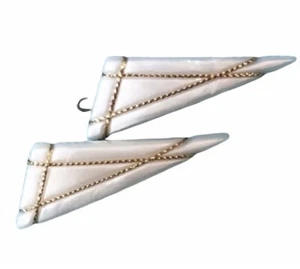 1970’s White and Gold French Barrettes, Vintage French Barrettes - Bild 1 von 4