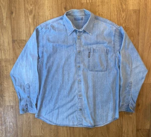 columbia button up denim long sleeve mens size XL - Picture 1 of 10