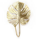 Metal Hook Mini Hanger Golden Leaf Shaped For Closet Door Spare (7.5x12x5cm) Qua