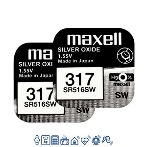 2x Maxell 317 Batería Reloj 1.55V SR516SW SR62 280-58 11.8mAh Batería - Imagen 1 de 2
