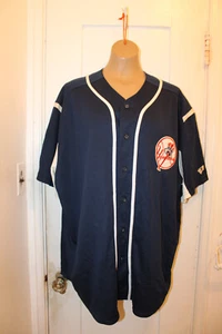 MAJESTIC New York Yankees Derek Jeter #2 Navy Baseball Jersey 2X Rare MLB - Picture 1 of 7