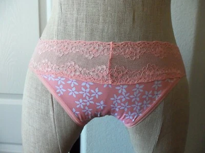 Bikini Natori BLISS PERFECTION Coral Claro Estampado Floral Encaje V-Kini - O/S Foto 1 de 4