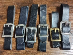 Cinturini Porta Orologio (6) 1/2" Pelle Nero - Foto 1 di 1