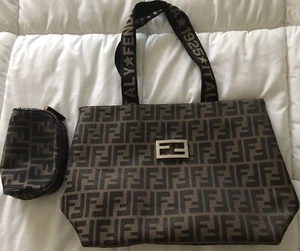 Authentic Fendi Set: Tote And Makeup Bag - Picture 1 of 12