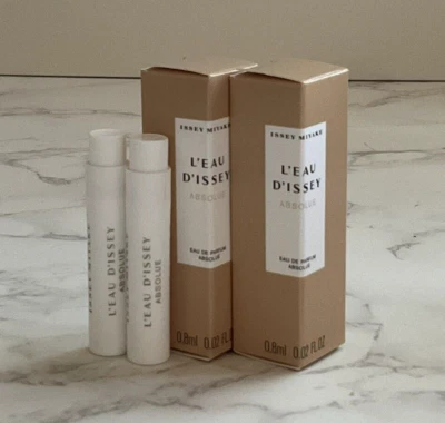 2x Issey Miyake L’eau D’issey Absolue .02oz/.8ml Perfume Spray Muestra Vial Foto 1 de 2