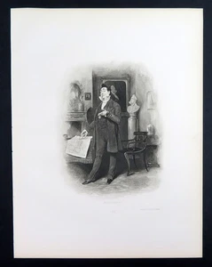 Mr Pecksniff, from Martin Chuzzlewit 1892 Goupil Photogravure vintage art print - Picture 1 of 5