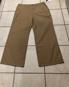 NWT WOMANS 22W LAUREN RALPH LAUREN HONEY TAN WIDE LEG STRAIGHT PANTS $165 - Picture 1 of 10
