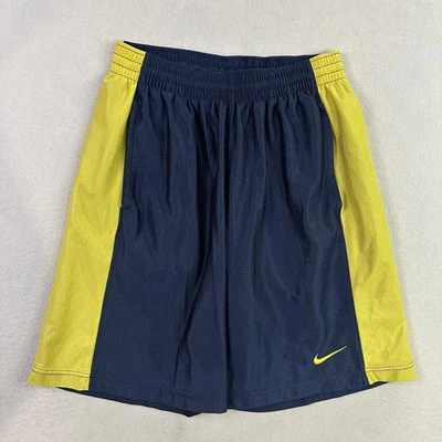 Pantalones Cortos de Baloncesto Nike Brillantes Deslumbramiento Brillo Para Hombres S Azul Marino Amarillo Malla Atlética Foto 1 de 4